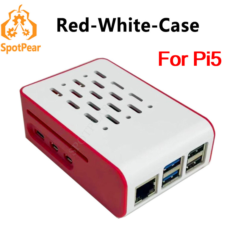 Raspberry Pi 5 Red-White cooli - Pi 5 Case review and price